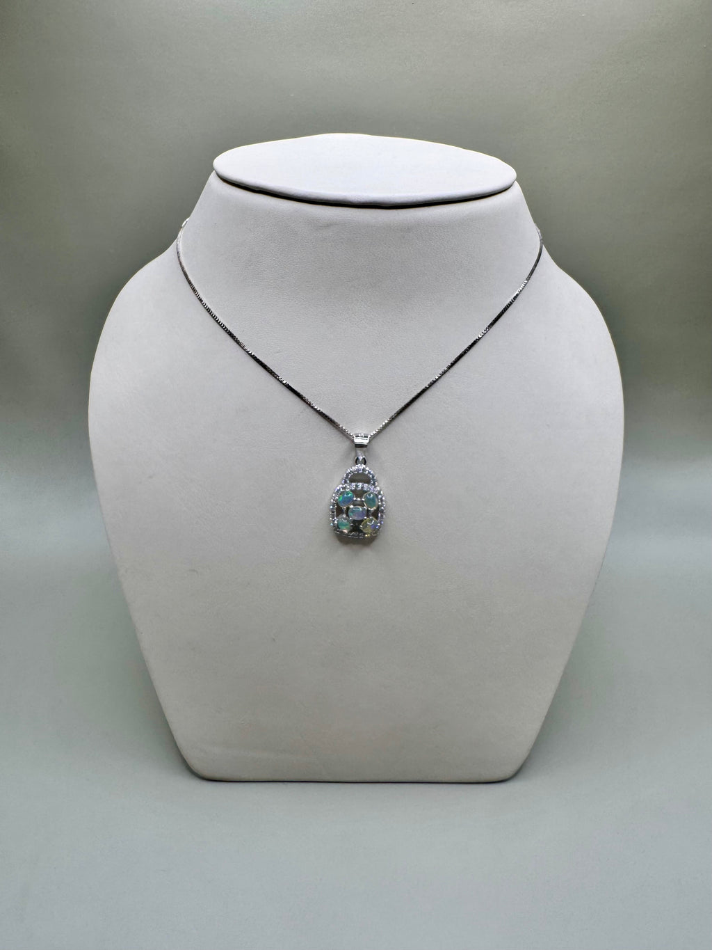 FIRE OPAL AND BLUE SAPPHIRE SET