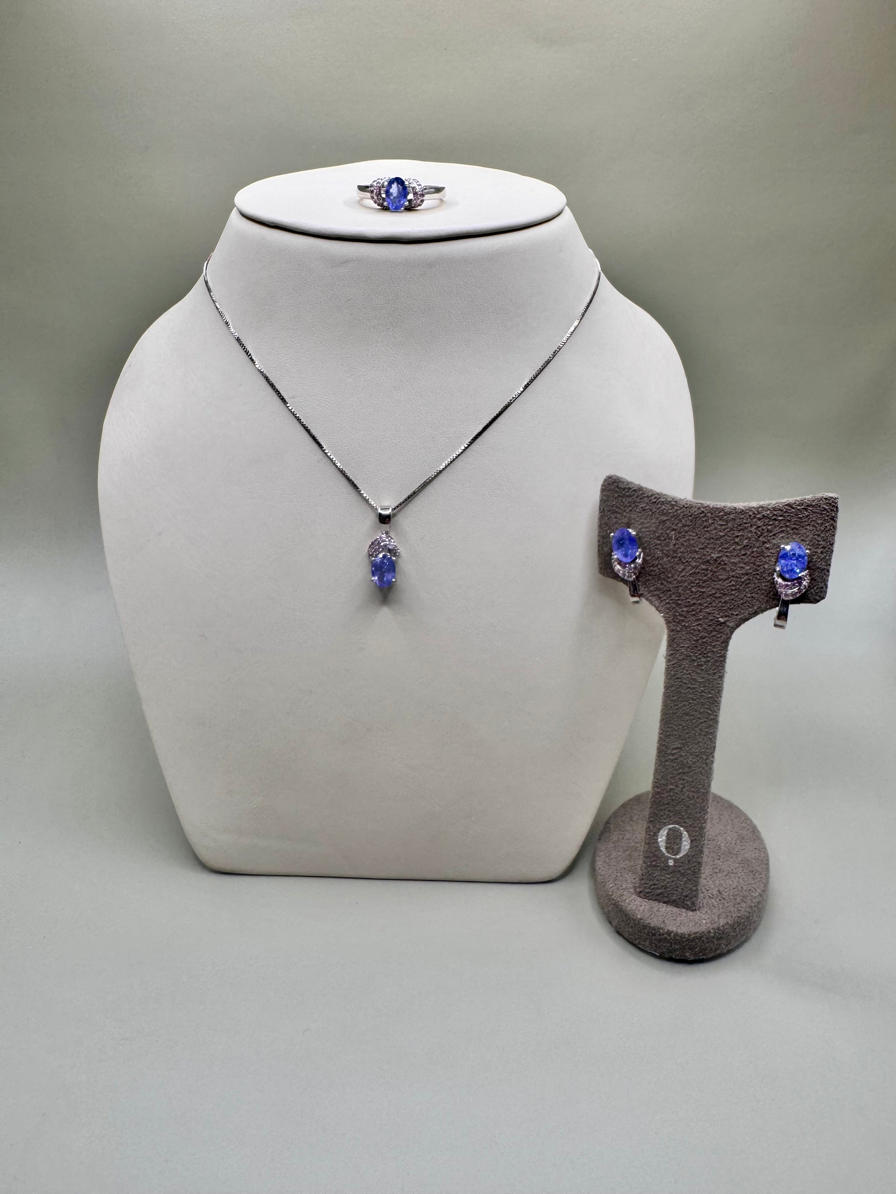 TANZANITE AND PINK SAPPHIRE SET