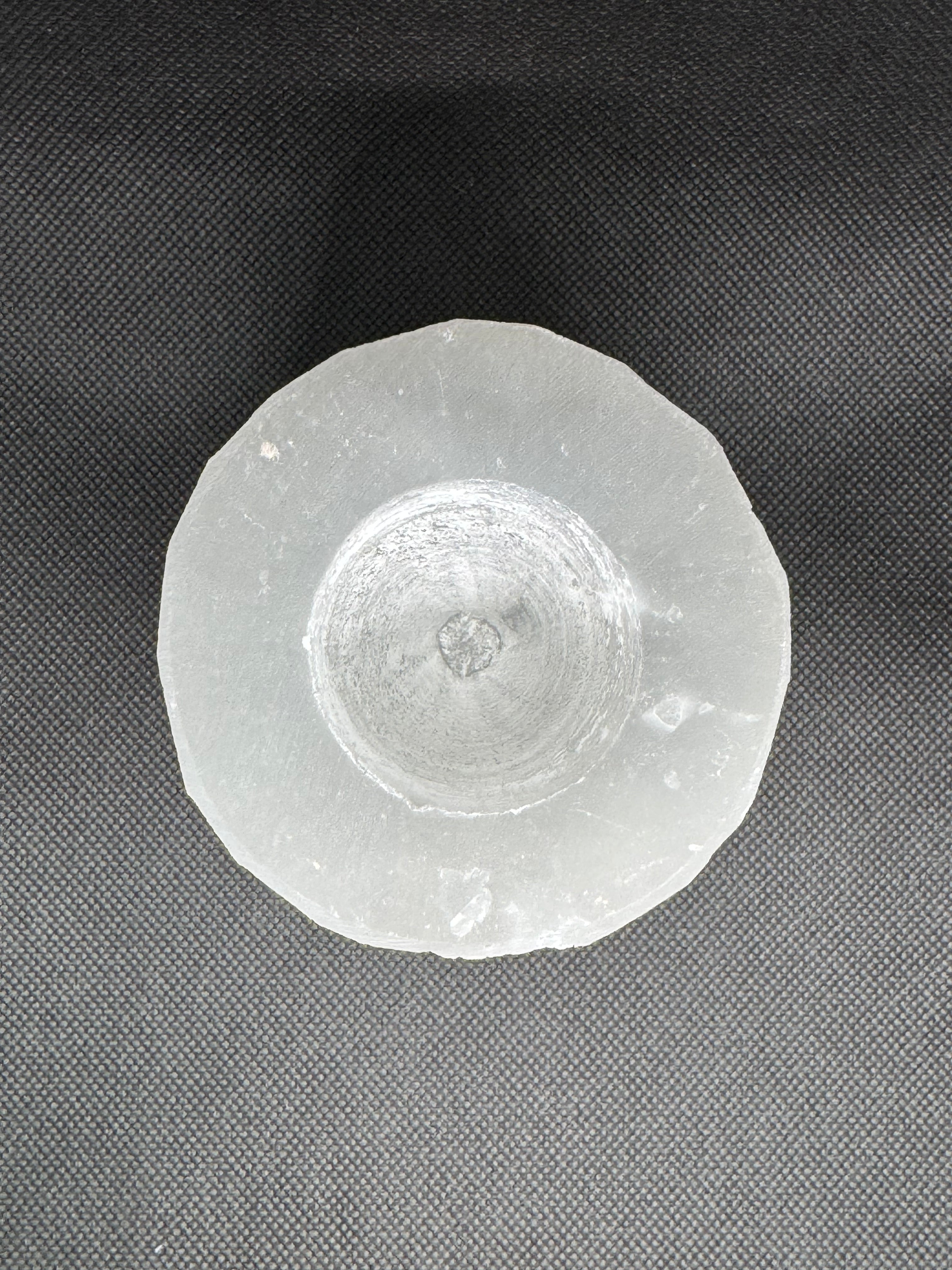 Selenite Candle Holder