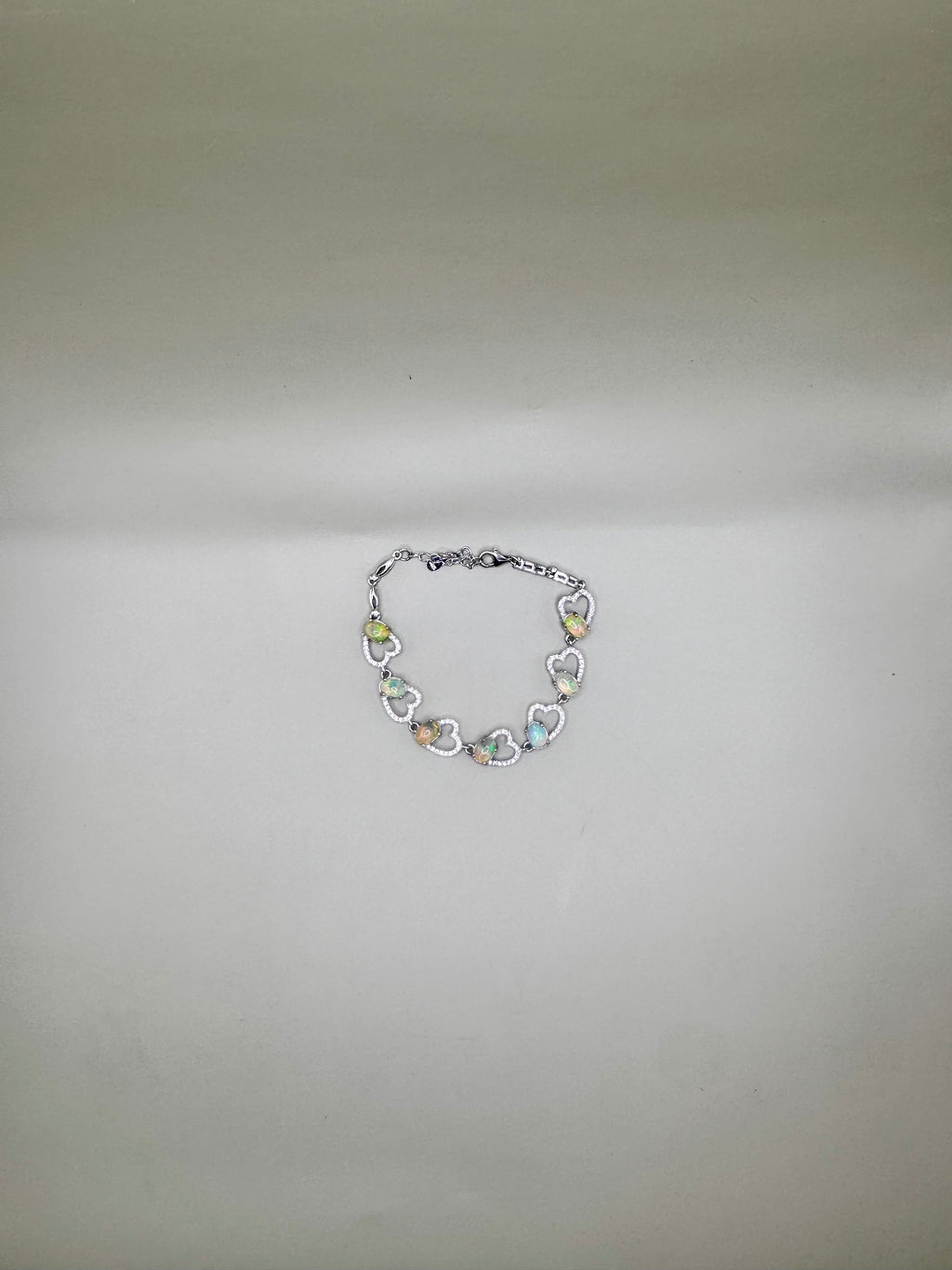 FIRE OPAL AND CLEAR QUARTZ BRACELET