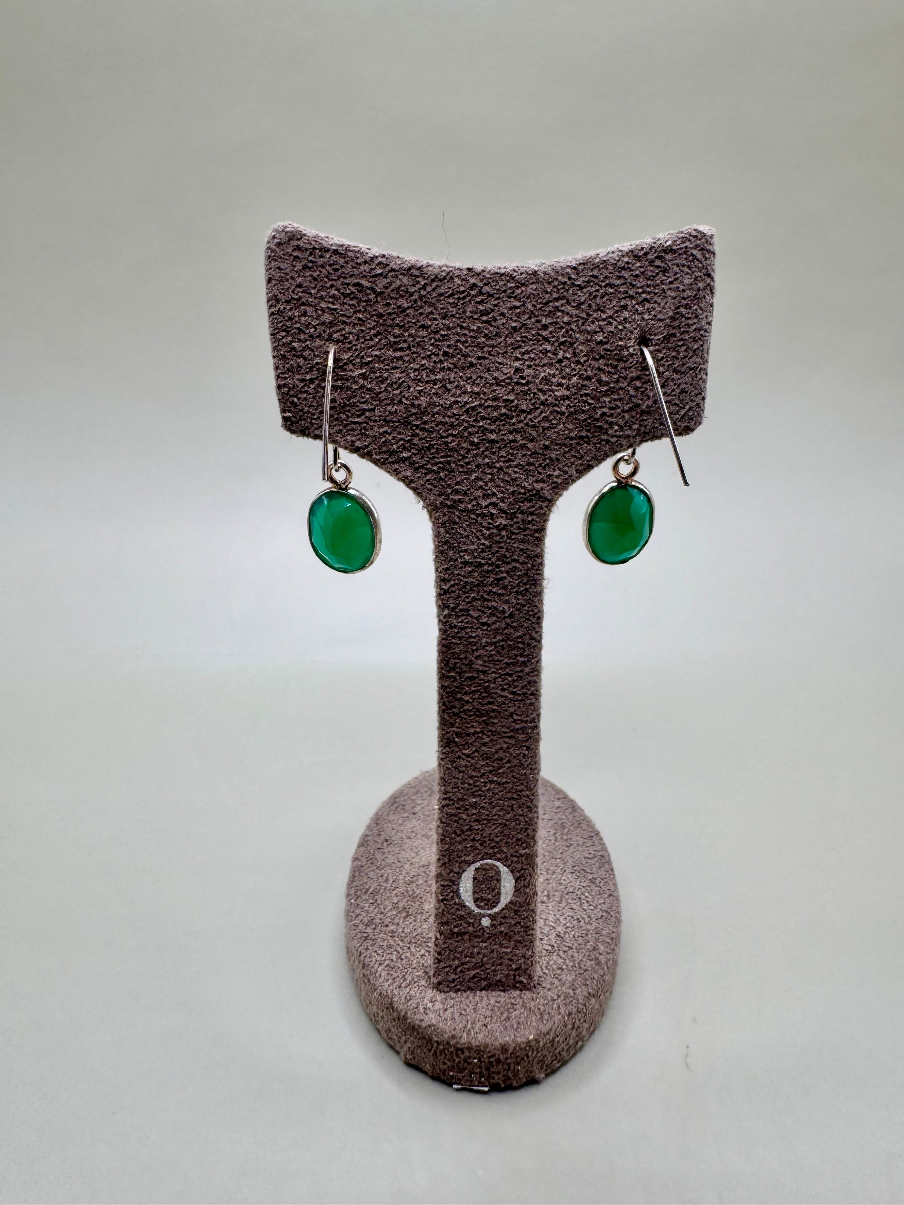 GREEN ONYX EARRINGS