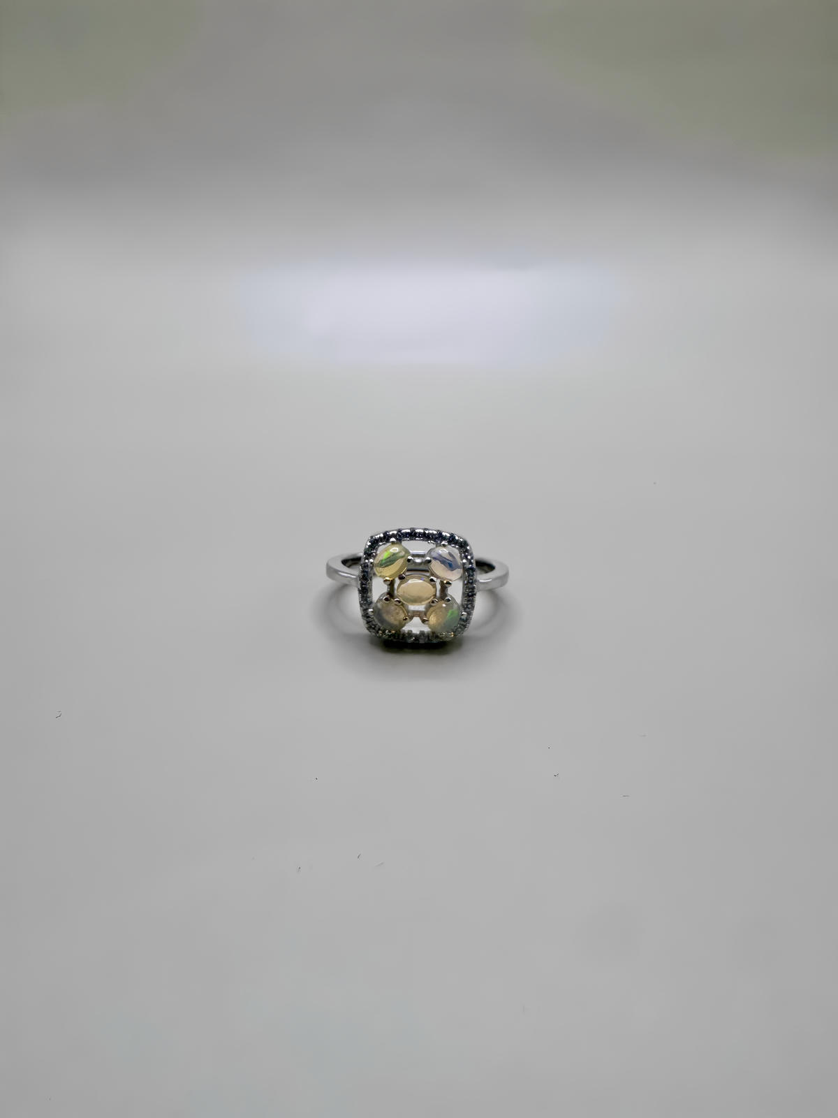 FIRE OPAL AND BLUE SAPPHIRE SET