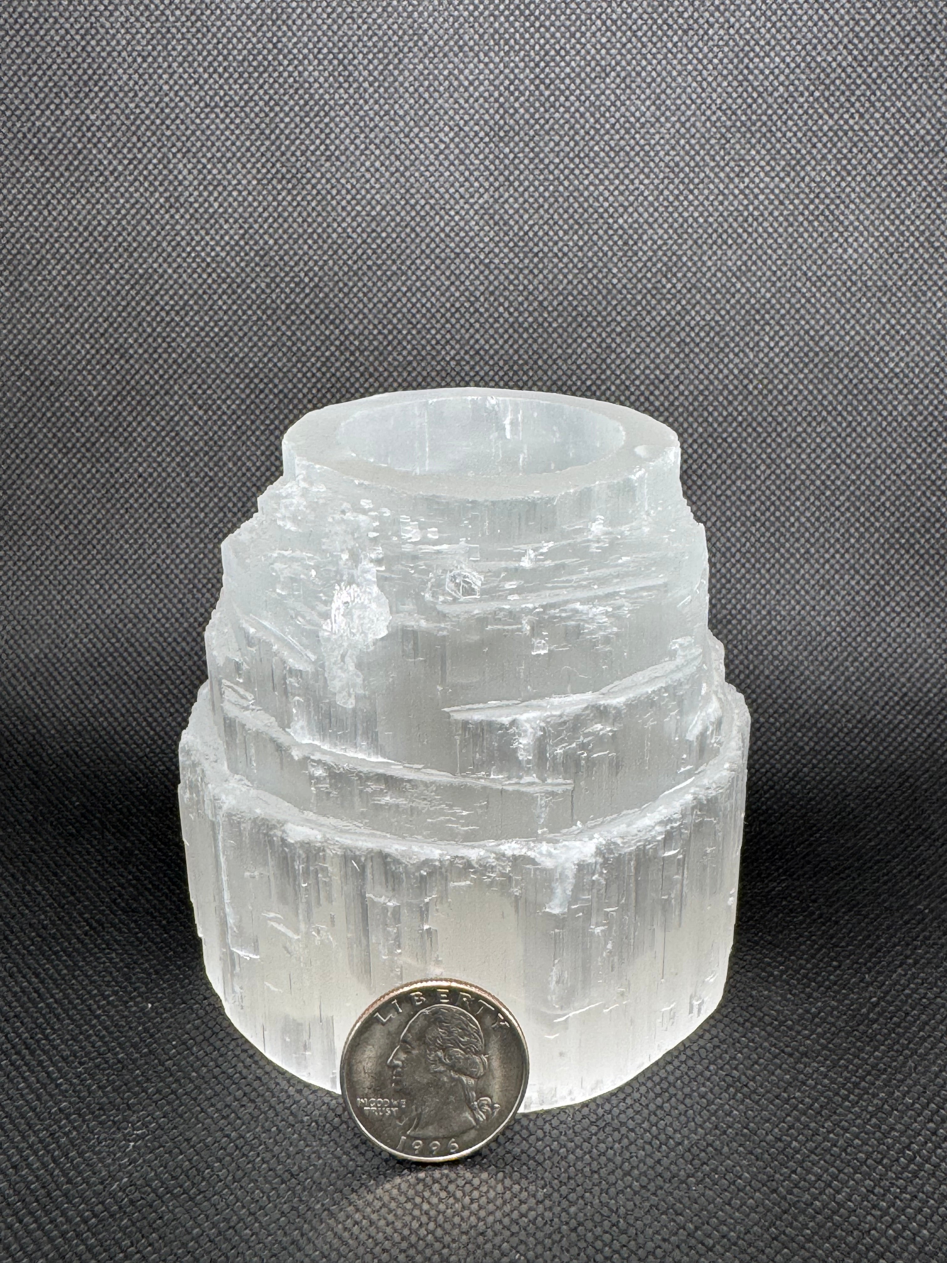 Selenite Candle Holder