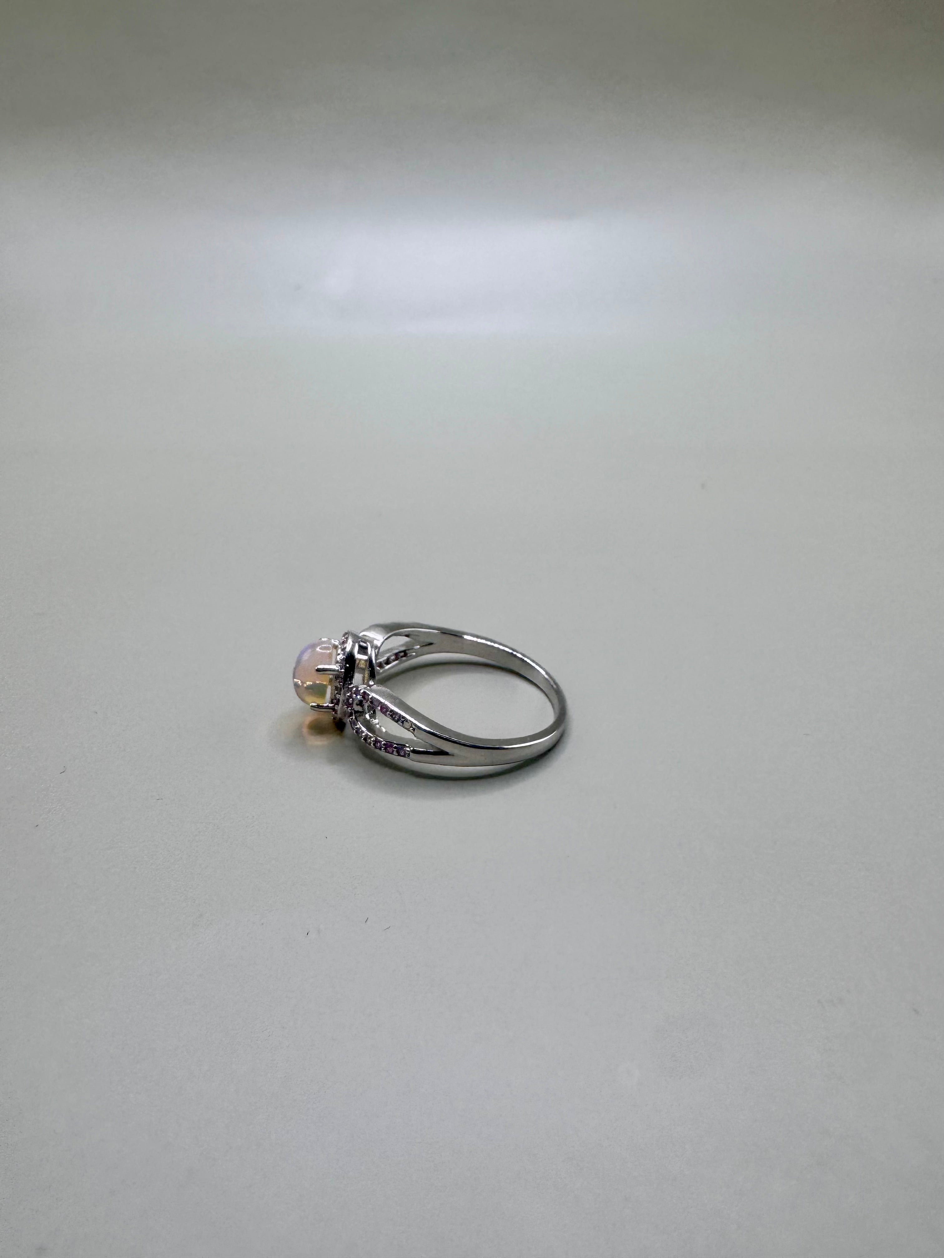 FIRE OPAL AND PINK SAPPHIRE SET