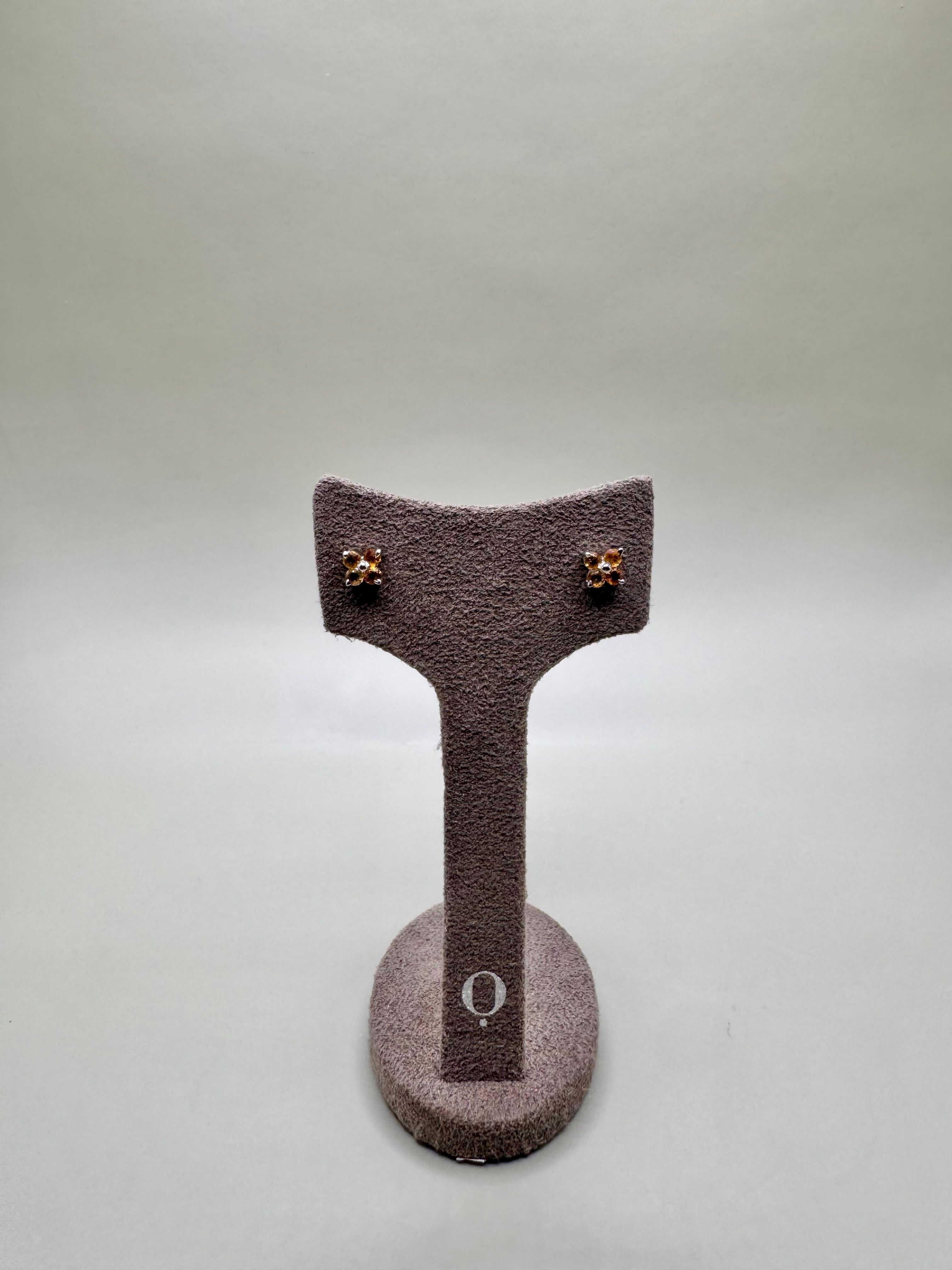 CITRINE FLOWER EARRINGS