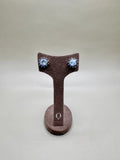 BLUE TOPAZ AND SAPPHIRE EARRINGS
