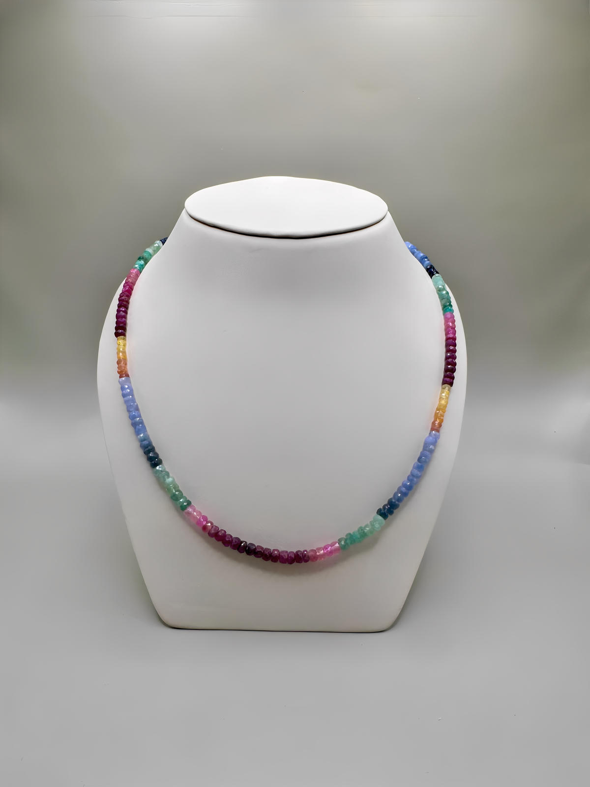 RUBY, SAPPHIRE, EMERALD, AND CITRINE NECKLACE