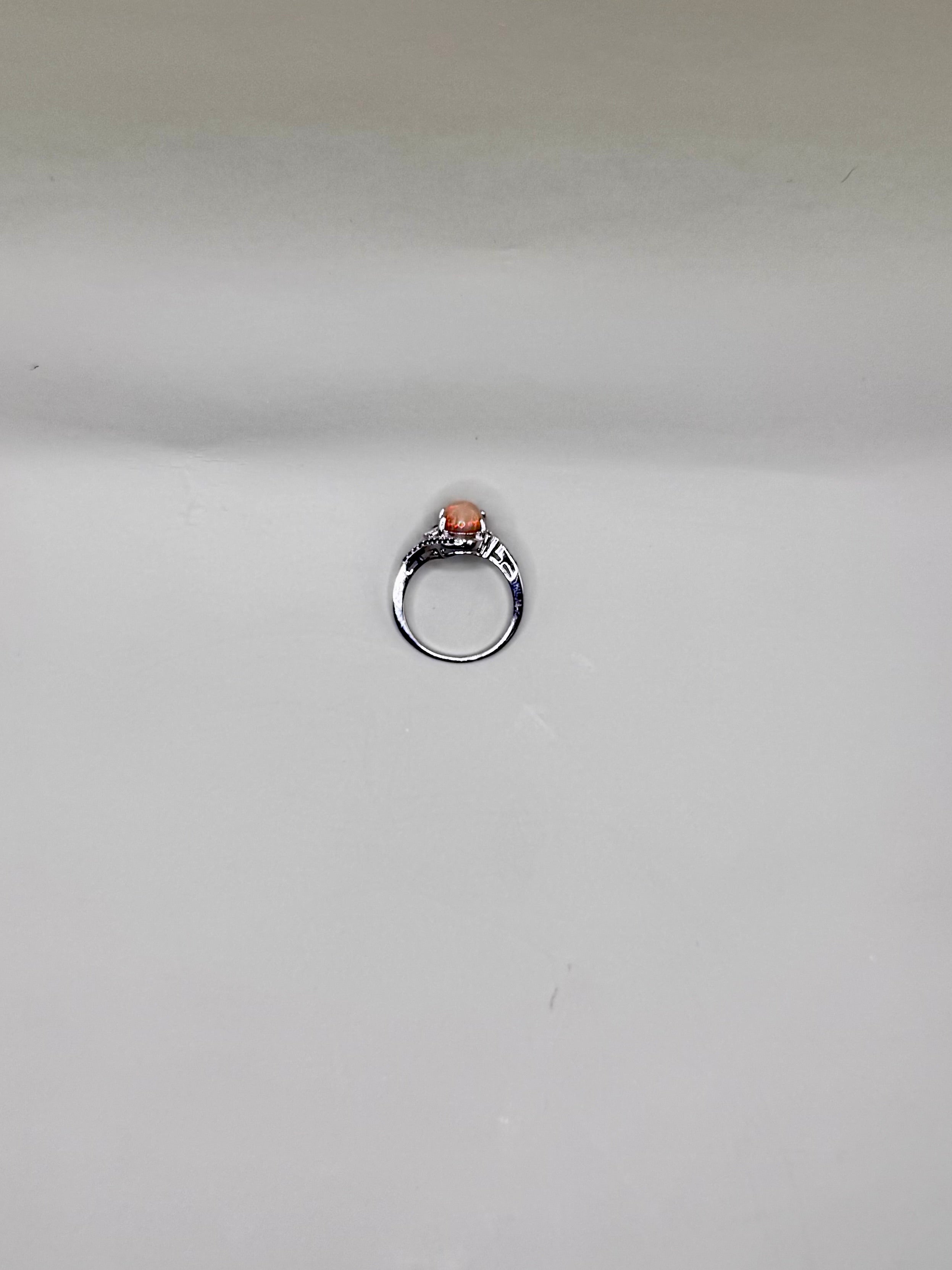 FIRE OPAL AND PINK SAPPHIRE SET