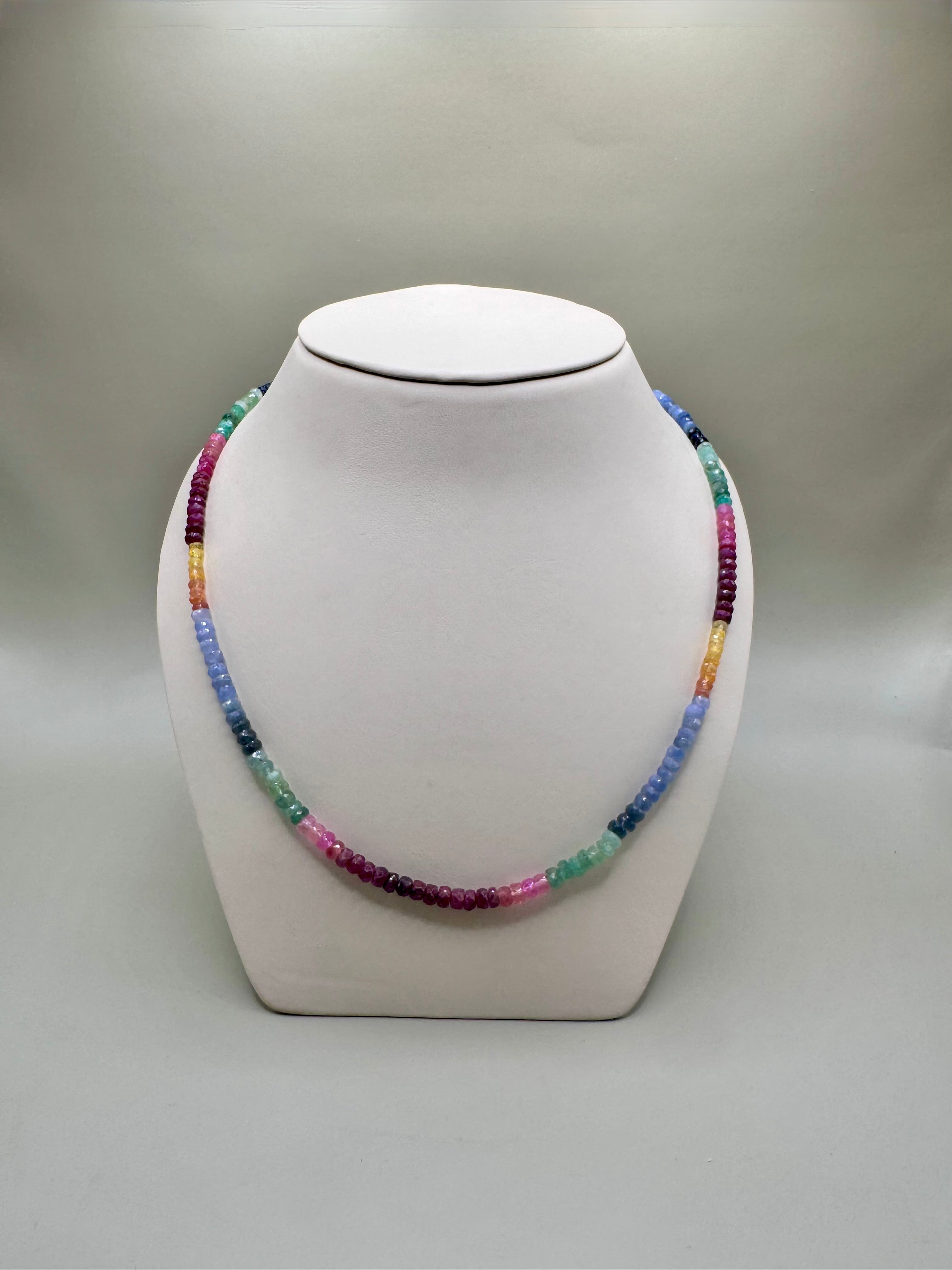 RUBY, SAPPHIRE, EMERALD, AND CITRINE NECKLACE