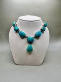 TURQUOISE SILVER STATEMENT NECKLACE